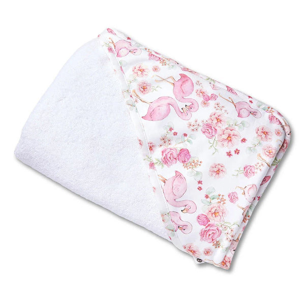 Flamingos Organic Hooded Baby Towel - Snuggle Hunny