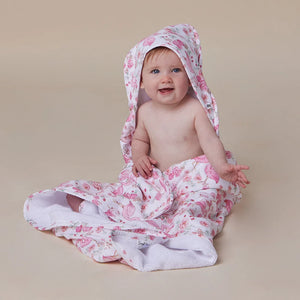 Flamingos Organic Hooded Baby Towel - Snuggle Hunny