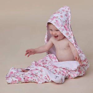 Flamingos Organic Hooded Baby Towel - Snuggle Hunny