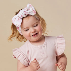 Flamingos Organic Oversized Bow - Snuggle Hunny