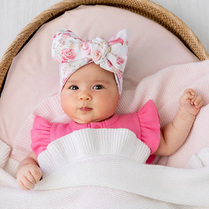 Flamingos Organic Oversized Bow - Snuggle Hunny