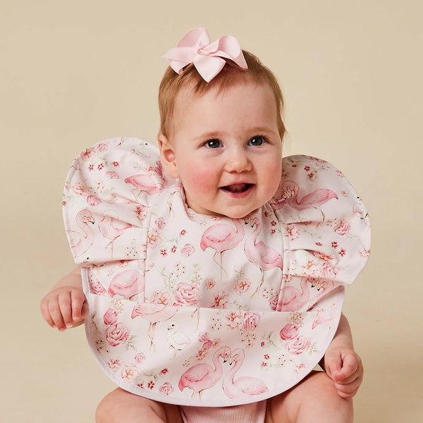 Flamingos Frill Snuggle Bib - Snuggle Hunny