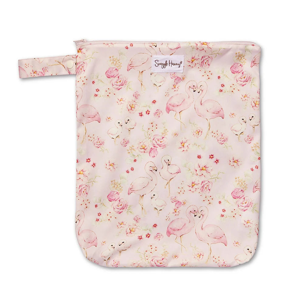 Flamingos Wet Bag - Large - Snuggle Hunny