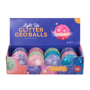 Light Up Glitter Geo Ball - IS GIFT