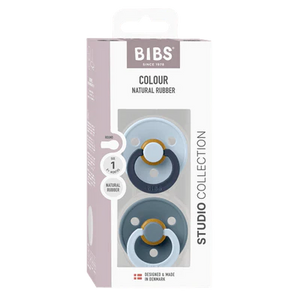 Bibs Dummies - Fusion Baby Blue/Petrol - Size One - Bibs Denmark