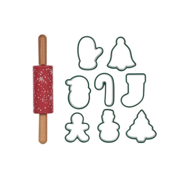 Christmas Cookie Cutter & Rolling Pin Set - IS GIFT