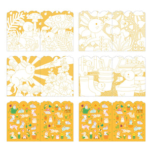 Colouring Book with Sticker - Bunnies - Petit College