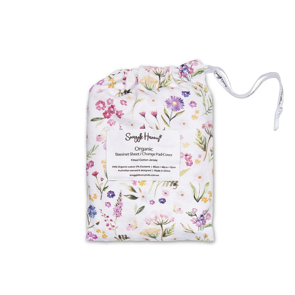 Gracie Organic Bassinet Sheet / Change Pad Cover - Snuggle Hunny