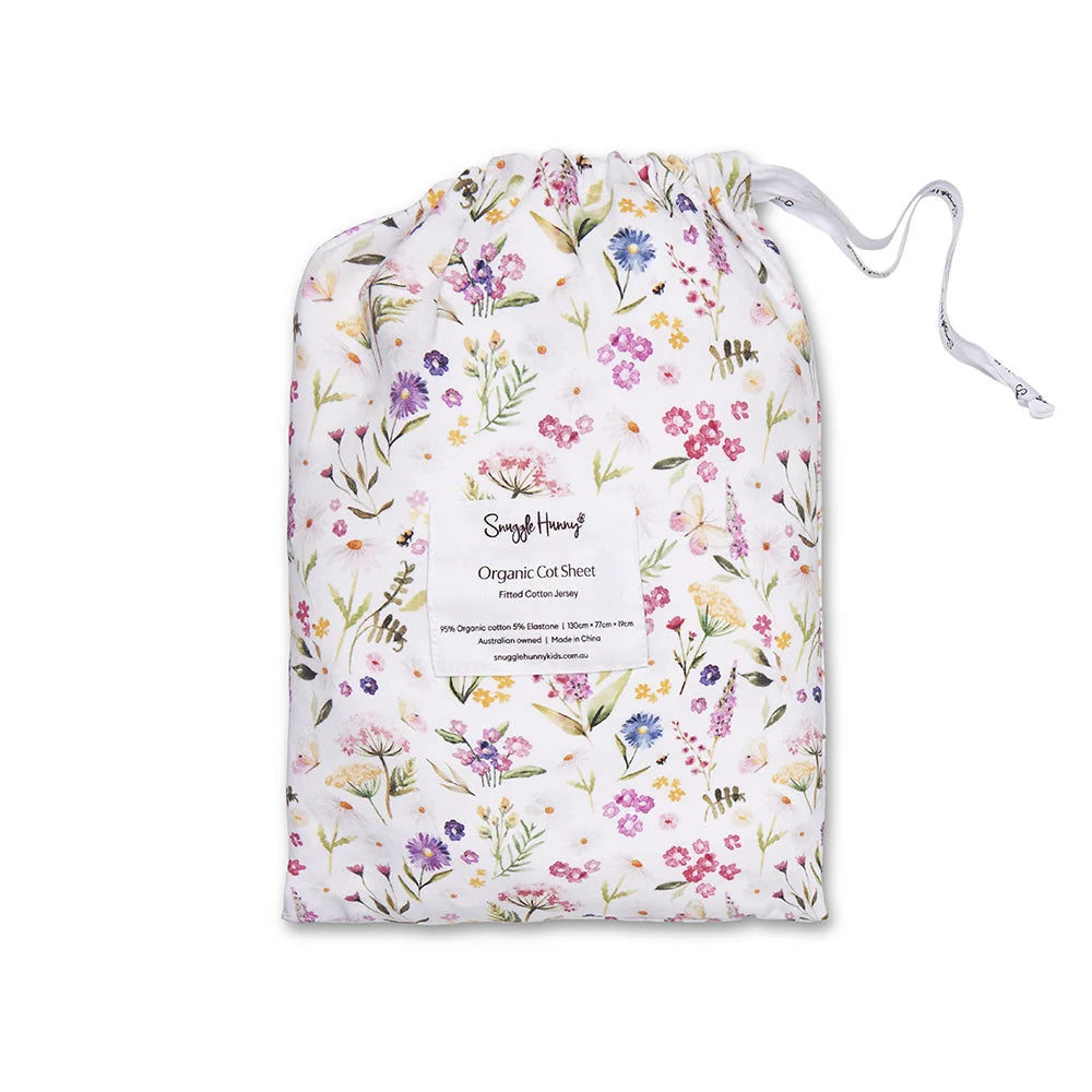 Gracie Organic Fitted Cot Sheet - Snuggle Hunny