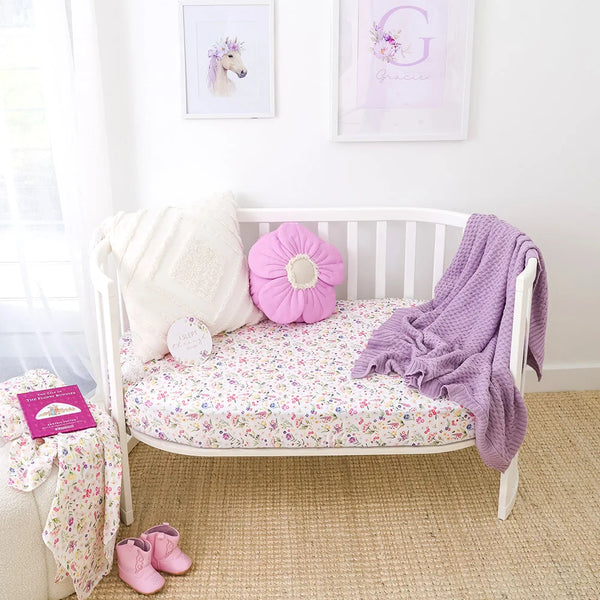 Gracie Organic Fitted Cot Sheet - Snuggle Hunny
