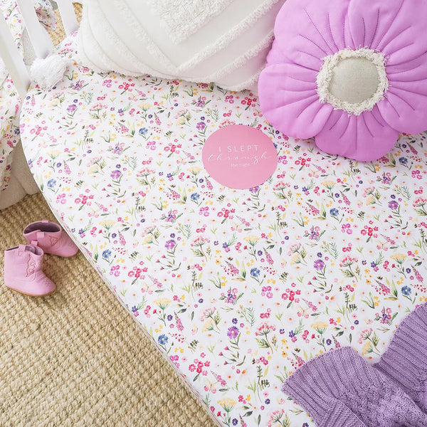Gracie Organic Fitted Cot Sheet - Snuggle Hunny