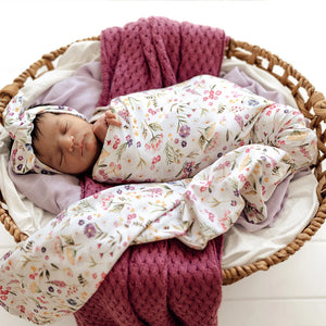 Gracie Organic Jersey Wrap & Topknot Set - Snuggle Hunny