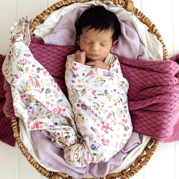 Gracie Organic Jersey Wrap & Topknot Set - Snuggle Hunny