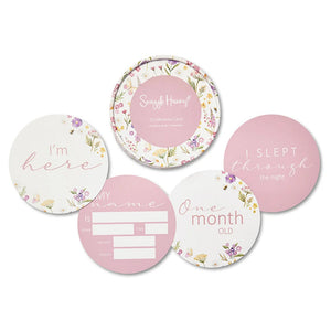 Gracie & Jewel Pink Reversible Milestone Cards - Snuggle Hunny