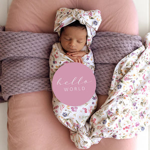 Gracie & Jewel Pink Reversible Milestone Cards - Snuggle Hunny