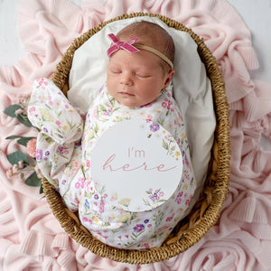 Gracie & Jewel Pink Reversible Milestone Cards - Snuggle Hunny
