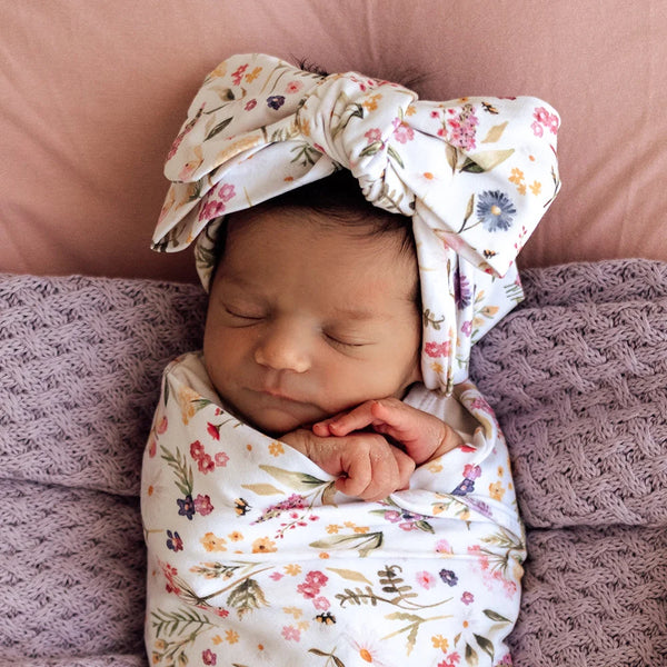 Gracie Organic Oversized Bow - Snuggle Hunny