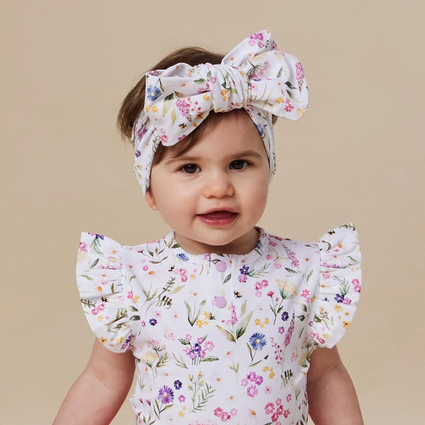 Gracie Organic Oversized Bow - Snuggle Hunny