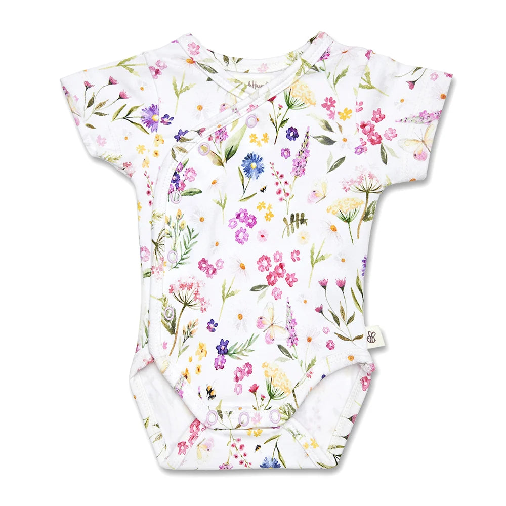 Gracie Short Sleeve Organic Bodysuit - Snuggle Hunny