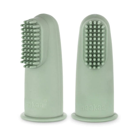 Textured Silicone Finger Toothbrush - 2pk - Haakaa