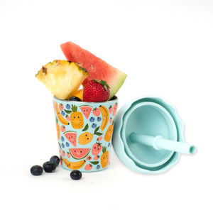 Mini Smoothie Cup & Straw 200ml - Happy Fruits - Chino Club