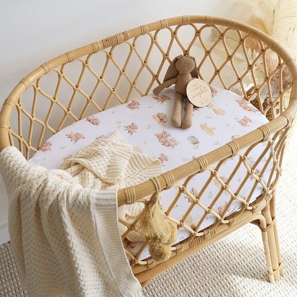 Highland Cows Organic Bassinet Sheet / Change Pad Cover - Snuggle Hunny