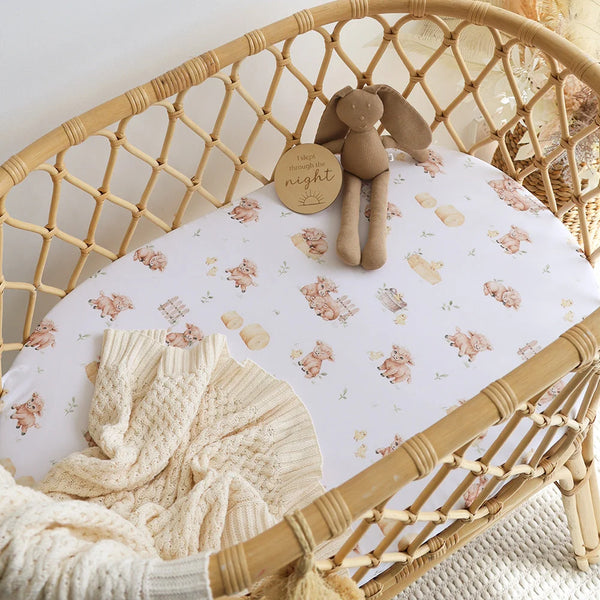 Highland Cows Organic Bassinet Sheet / Change Pad Cover - Snuggle Hunny