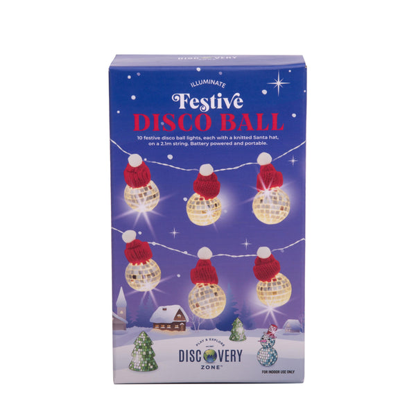 Santa Hat Disco Ball String Lights - IS GIFT