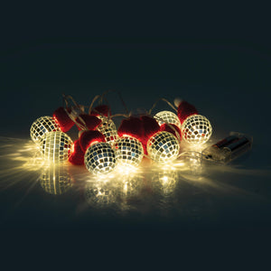 Santa Hat Disco Ball String Lights - IS GIFT