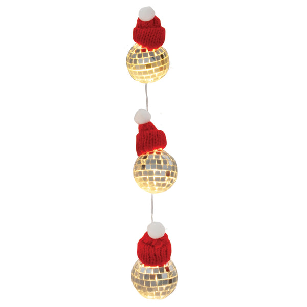Santa Hat Disco Ball String Lights - IS GIFT