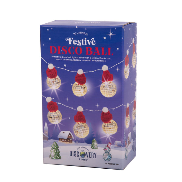 Santa Hat Disco Ball String Lights - IS GIFT