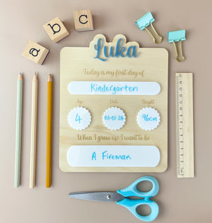Personalised First day of School Board - Slate - Luma Light
