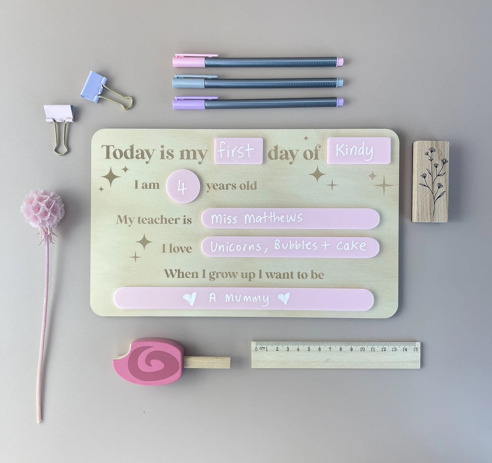 School Board - Pink - Today is my... First & Last day of - Luma Light