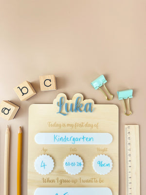 Personalised First day of School Board - Slate - Luma Light