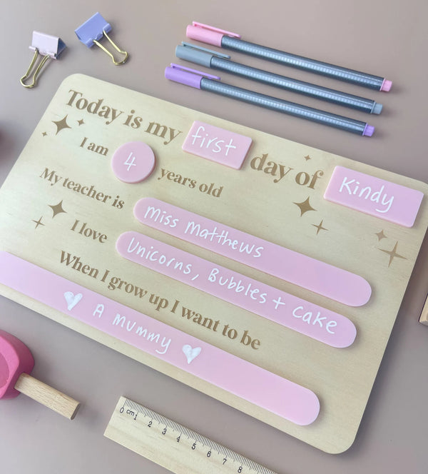 School Board - Pink - Today is my... First & Last day of - Luma Light