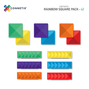 Rainbow Square Pack 42pc - Connetix