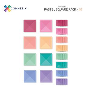 Pastel Square Pack 40pc - Connetix