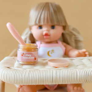 Tiny Tummies Peach Jelly Food Jar and Spoon Set - Tiny Harlow