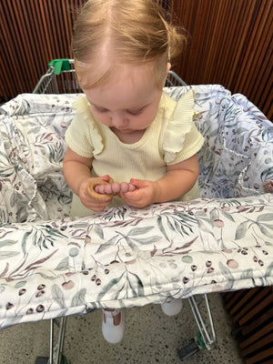 **Double Trolley Liner - Botanical - Bambella Designs