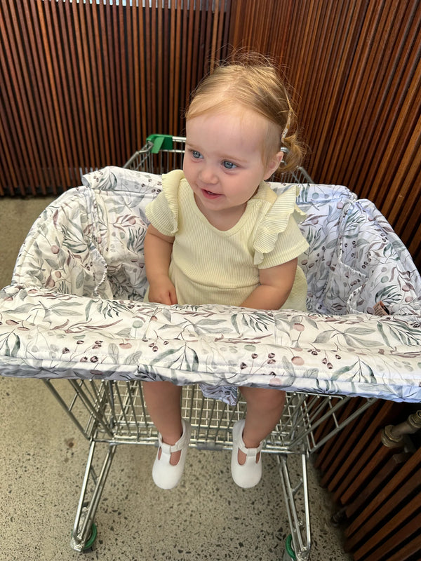 **Double Trolley Liner - Botanical - Bambella Designs