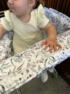 **Double Trolley Liner - Botanical - Bambella Designs