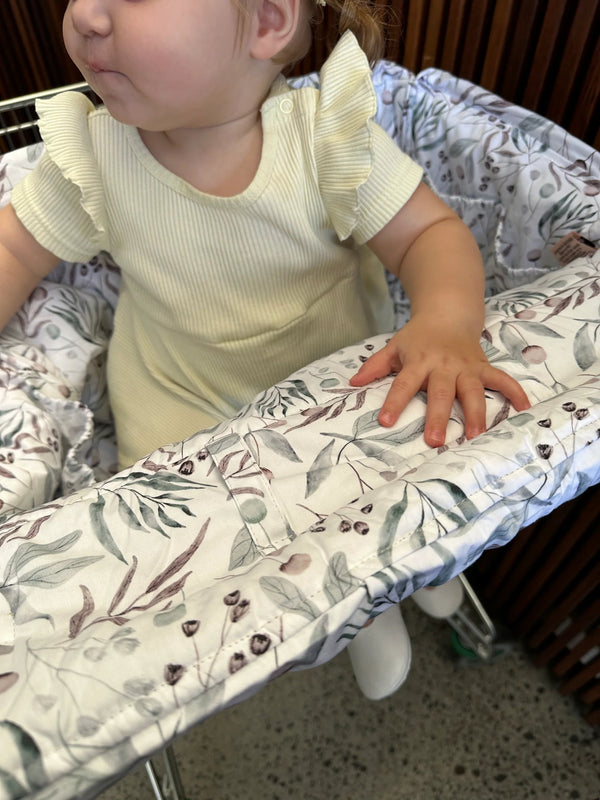 **Double Trolley Liner - Botanical - Bambella Designs