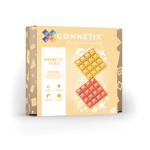 Base Plate pack 2 pc - Lemon & Peach - Connetix Tiles