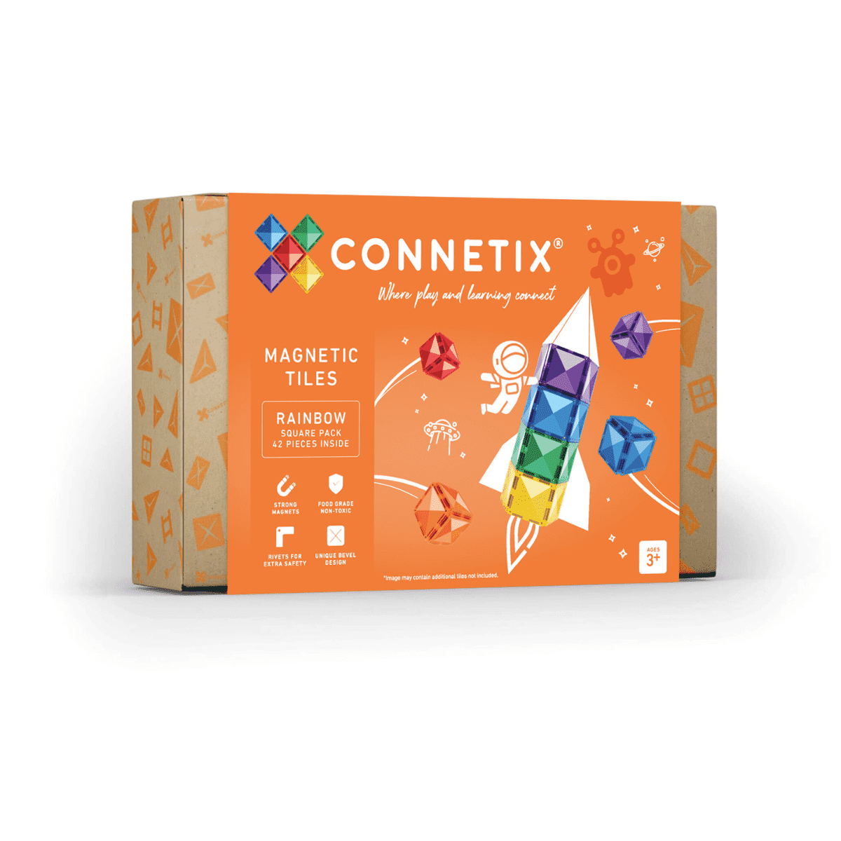 Rainbow Square Pack 42pc - Connetix