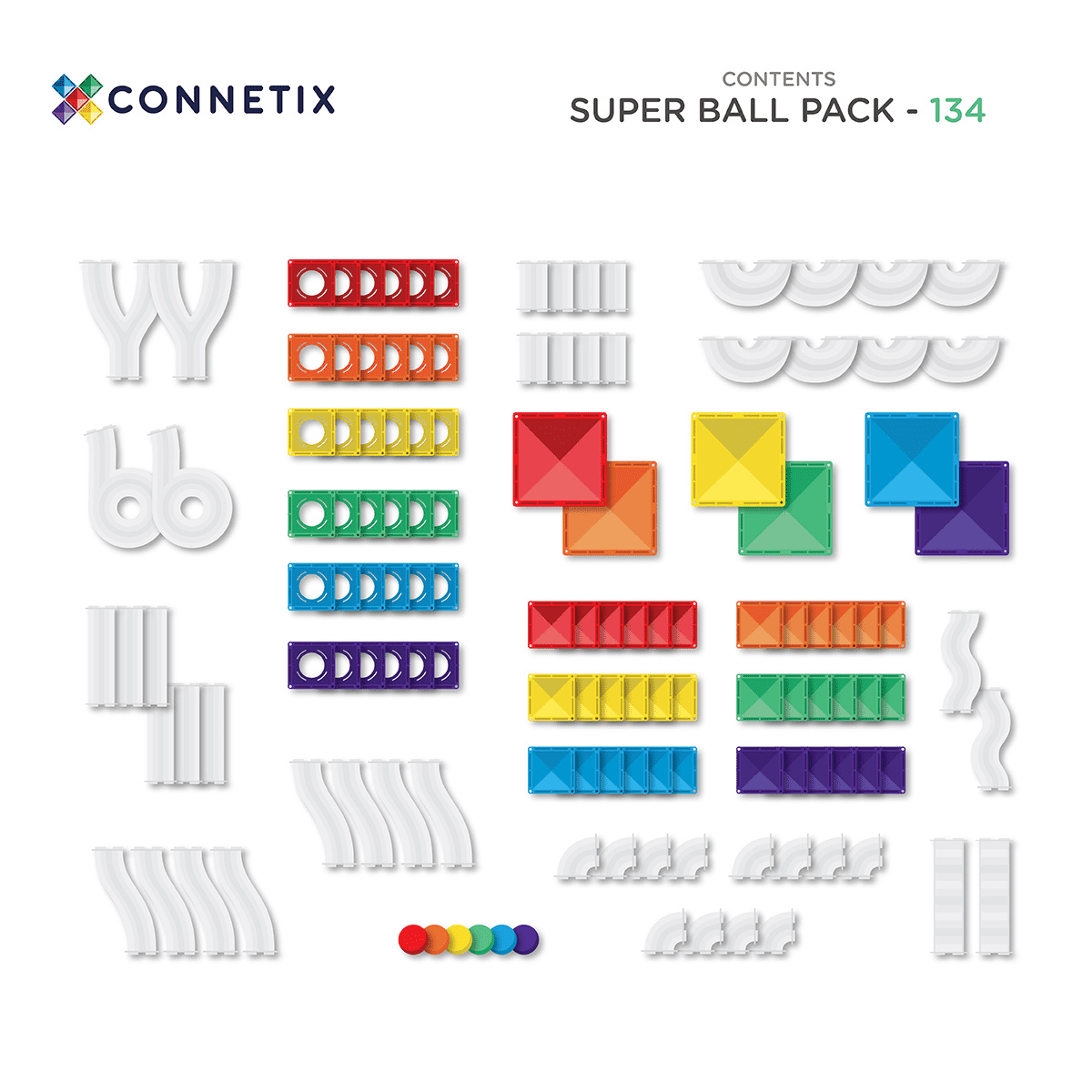Super Ball Run Pack 134 pc - Connetix