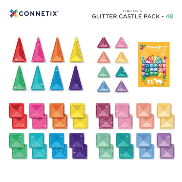 Glitter Castle Pack - 48 piece - Connetix