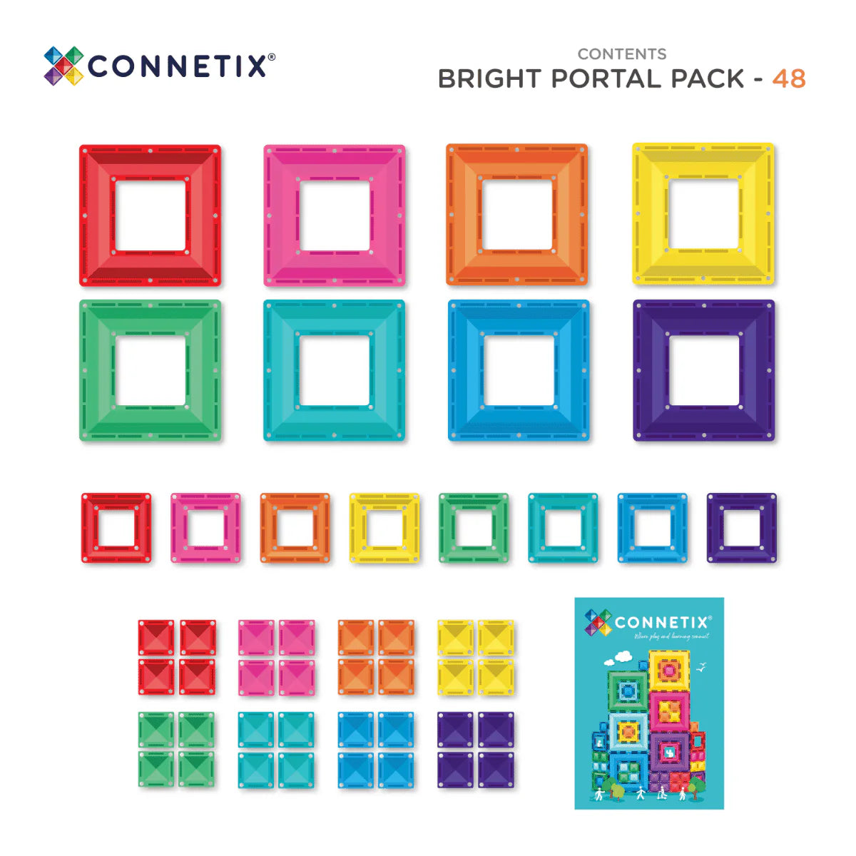 Bright Portal Pack - 48 piece - Connetix