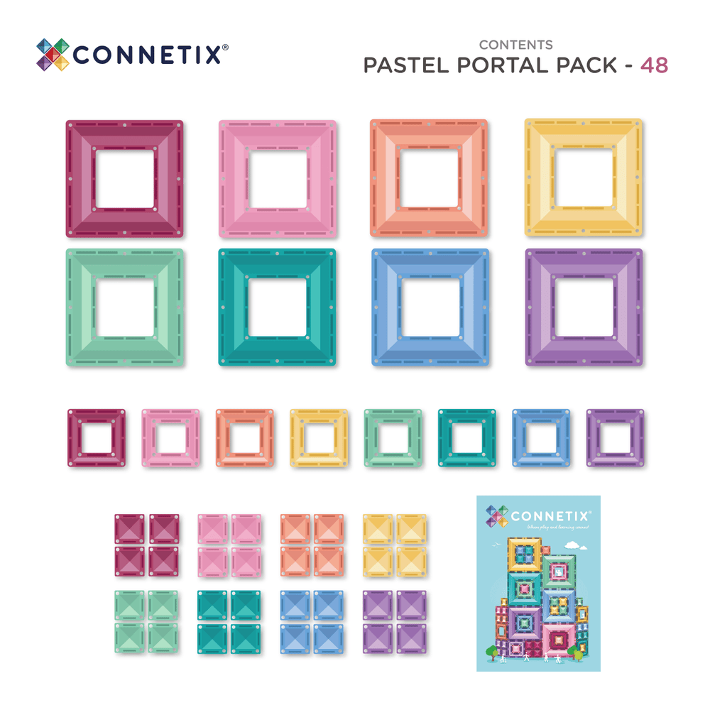 Pastel Portal Pack - 48 piece - Connetix