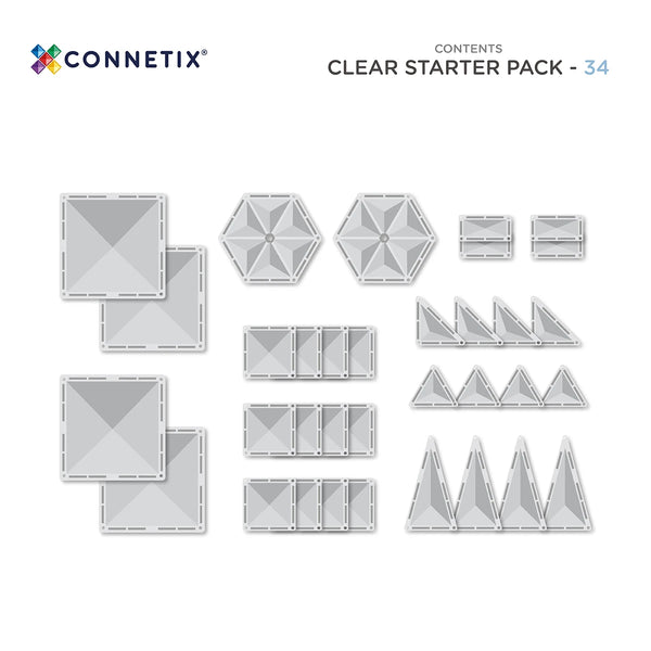 Clear Starter Pack 34 pc - Connetix