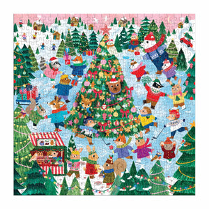 Winter Whirl Family Puzzle-500pc - Mudpuppy